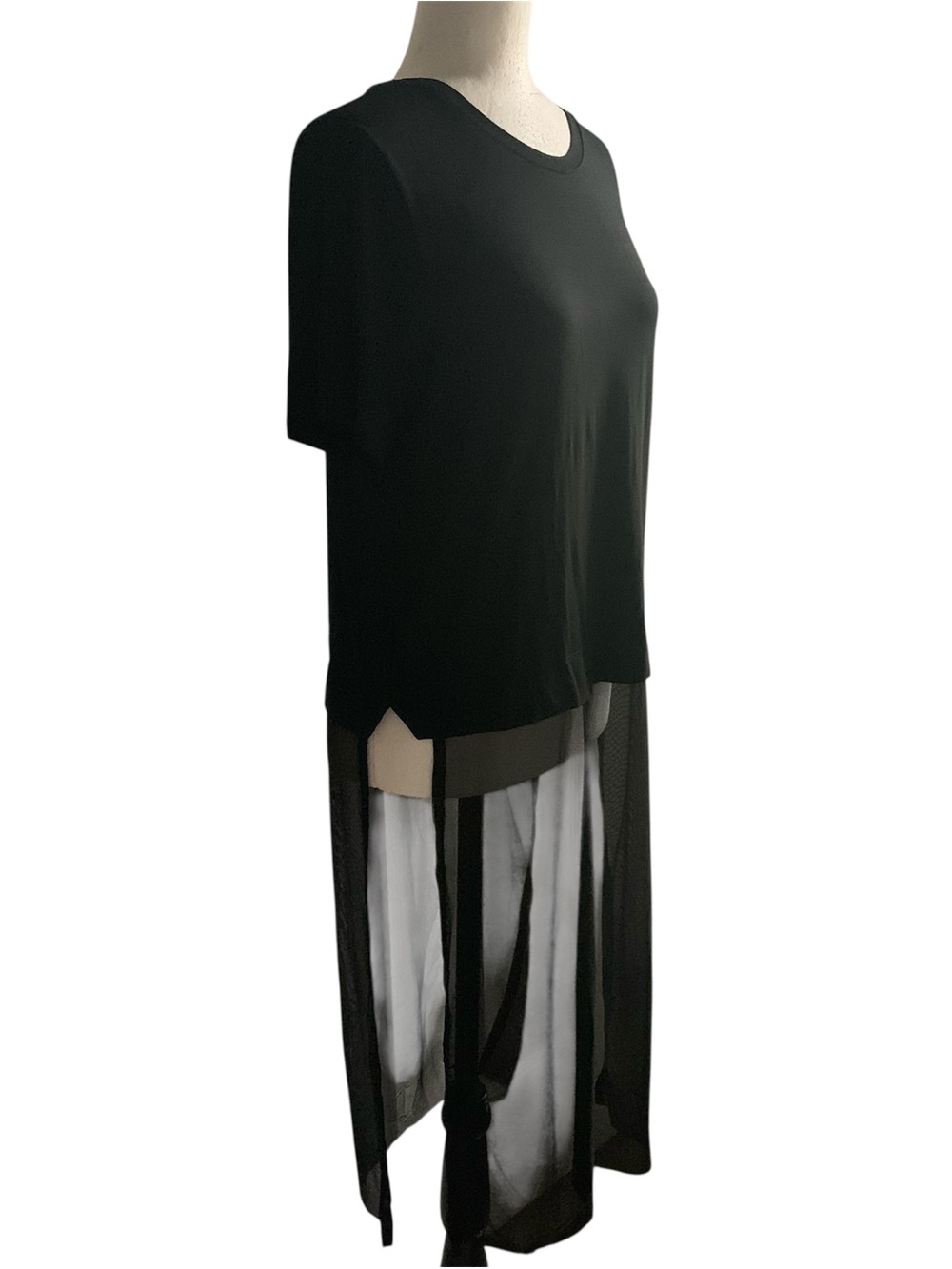 C’est Moi Viscose T-Top w Sheer Panels and Slits Whimsy Fairy Made in Italy S/M - Picture 3 of 12